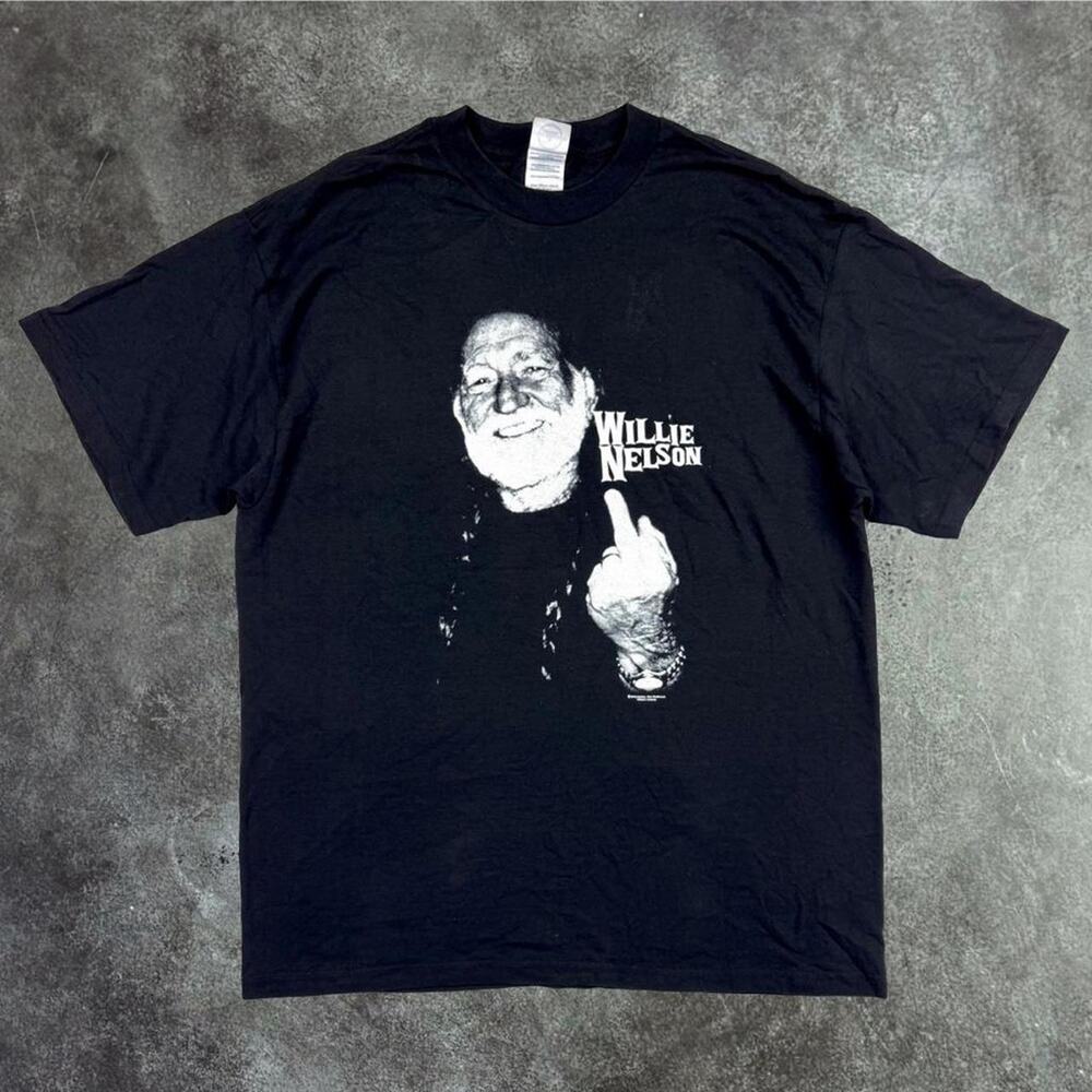 Willie Nelson Bird Black Graphic Tee